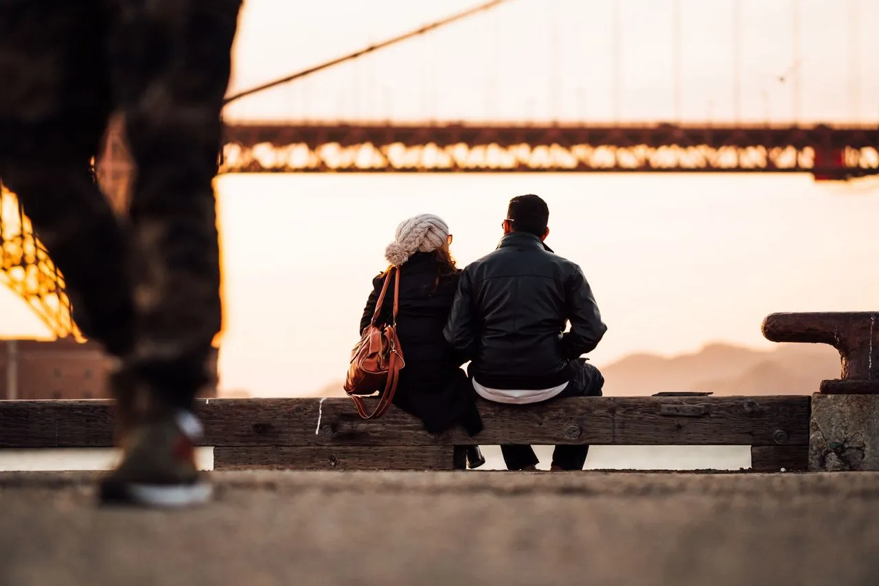 Couple Bridge City Anniversary